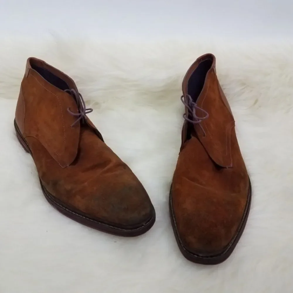 Ted Baker Mens Oxfords 16 Azzlan Suede Brown Tan